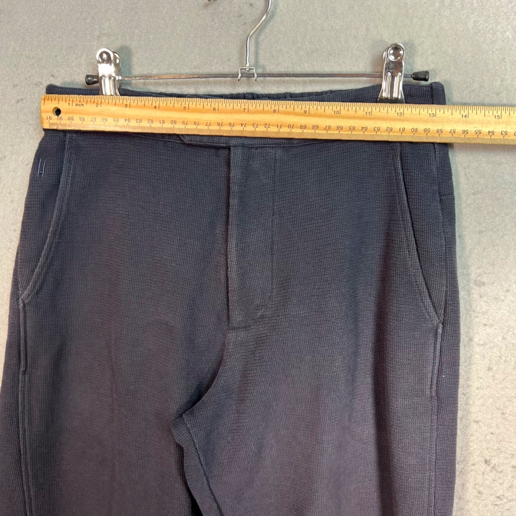 Vintage Hamilton & Hare Mens XS Navy Blue Cotton Blend Pants Tapered Leg Chino Flat Front Regular Navy Mens XS Pants Size US 27 - 5 Thumbnail