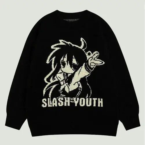 Aran Isles Knitwear × Japanese Brand Hip Hop Cartoon Anime Knitted Sweaters Men Size US M / EU 48-50 / 2 - 1 Thumbnail