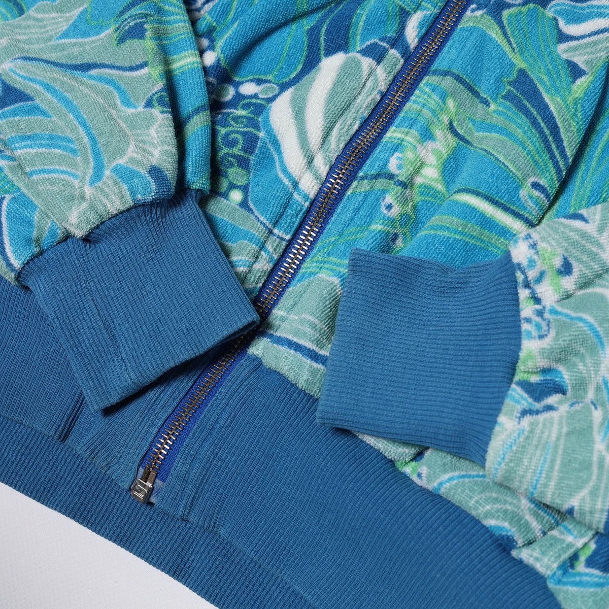 Dolce & Gabbana Dolce Gabbana Printed Flowers Floral Light Blue Zip Hoodie Size XS / US 0-2 / IT 36-38 - 9 Thumbnail