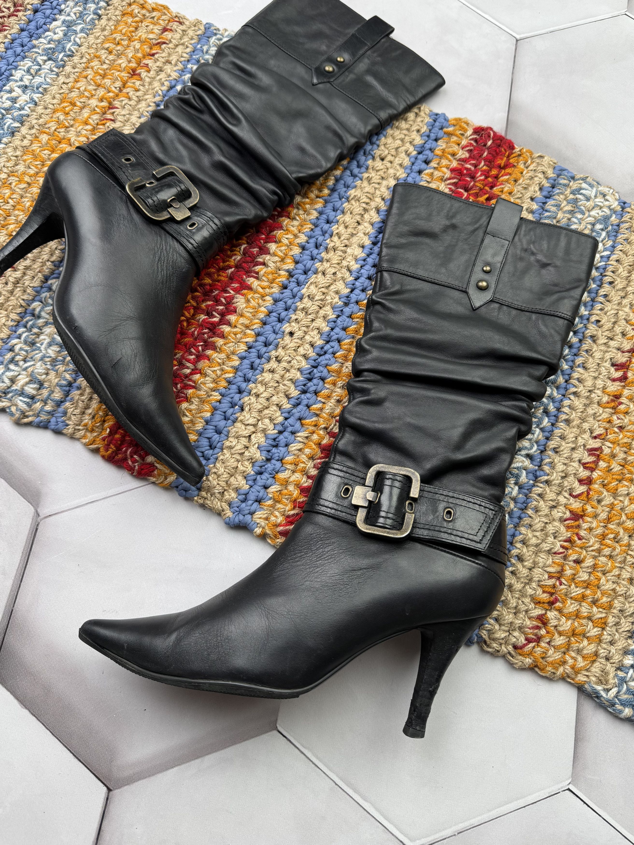 If Six Was Nine Vintage Leather Boots With Straps Size US 9 / IT 39 - 3 Thumbnail