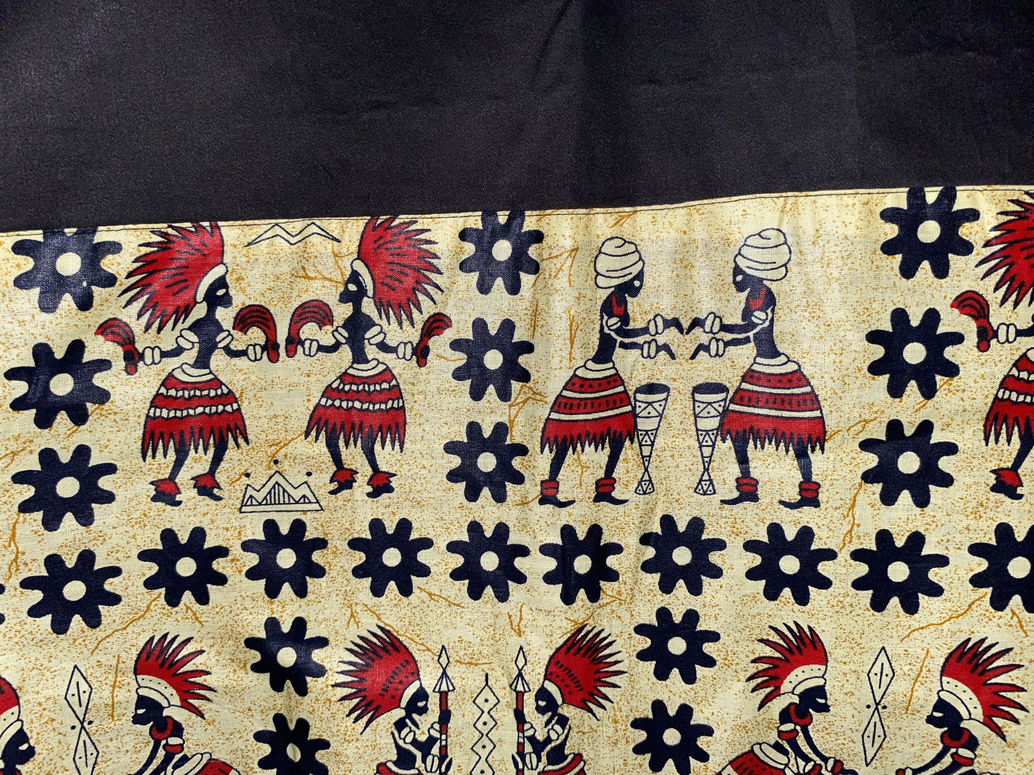 Handmade × Homemade Hand home made African Motif design t shirt Africa ghana ppl Size US XXL / EU 58 / 5 - 4 Thumbnail