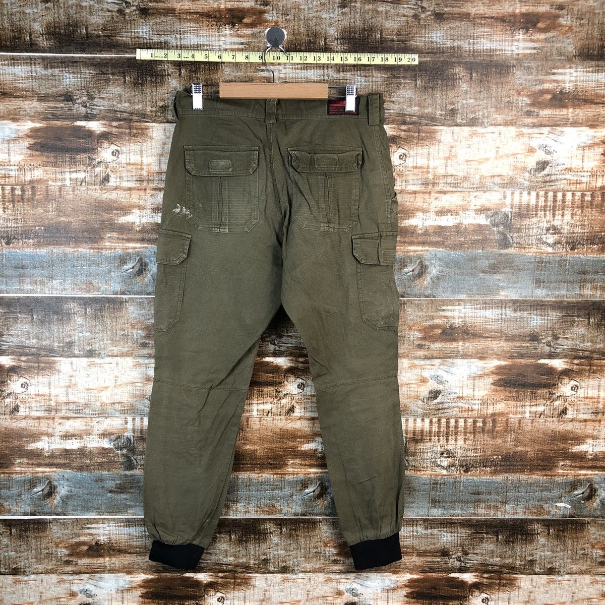 Japanese Brand Tora Green Cargo Multipocket Joggers Pants #A2533 Size US 28 / EU 44 - 16 Thumbnail