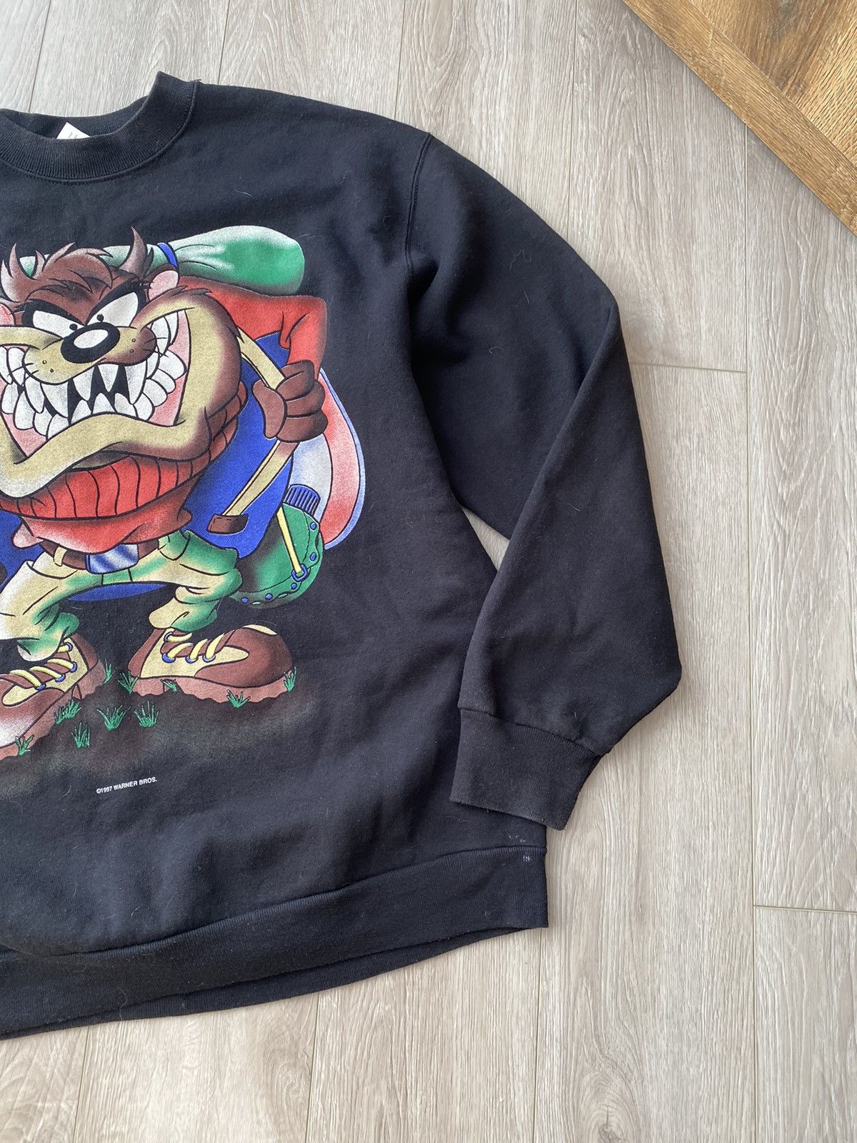 Vintage × Warner Bros Vintage 1992 Taz Travel Sweatshirt Size US XL / EU 56 / 4 - 5 Thumbnail