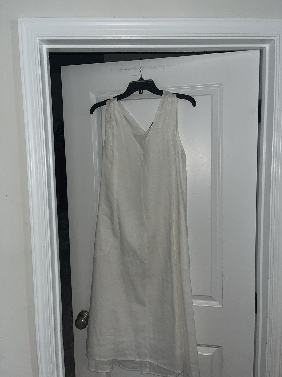 Magaschoni Magaschoni White Linen Dress Size M / US 6-8 / IT 42-44 - 1 Thumbnail