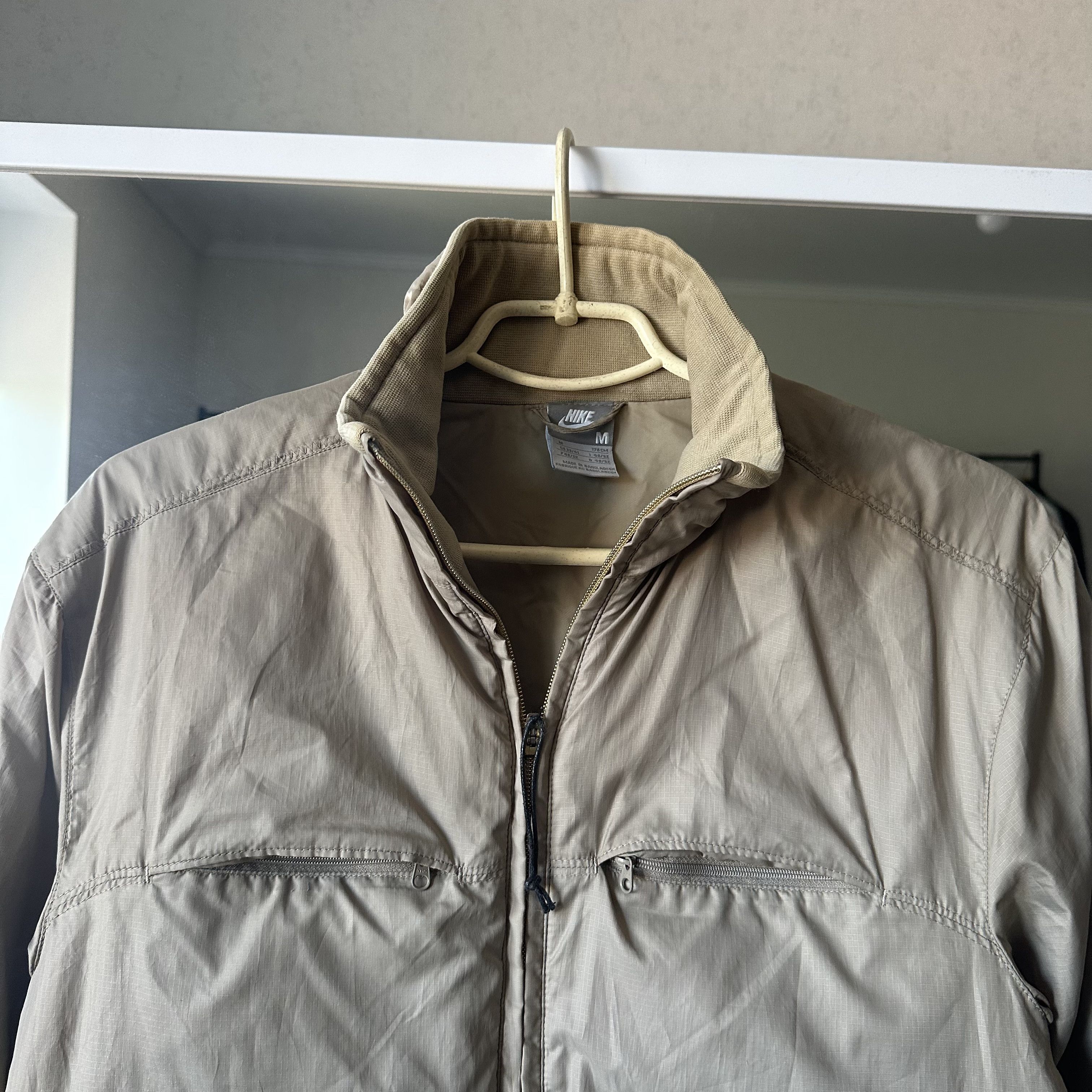 Nike Nike y2k VIntage Nylon Drill Track Beige Jacket Size US M / EU 48-50 / 2 - 3 Thumbnail