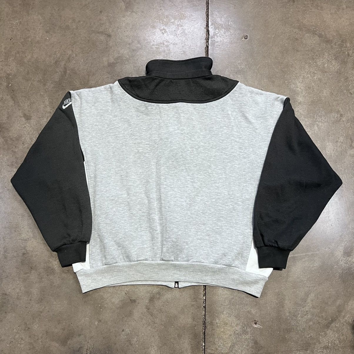 Nike × Vintage Vintage 80s Nike Zip Up Sweatshirt Track Jacket Mini Swoosh Size US XL / EU 56 / 4 - 7 Thumbnail