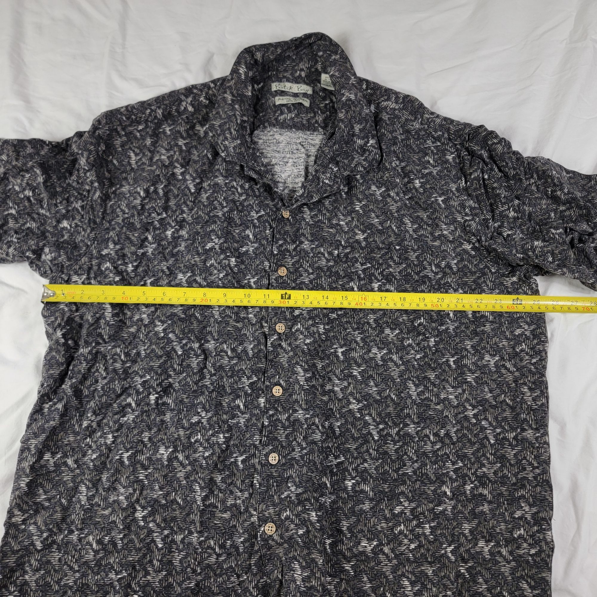 Batik Bay Batik Bay Mens 2XL Silk Button Up Short Sleeve Shirt Black C Size US XXL / EU 58 / 5 - 4 Thumbnail
