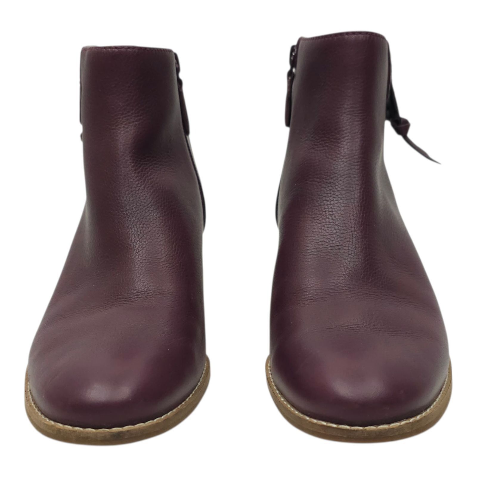 Cole Haan Cole Haan Joanna Bootie Size 8 Wine Leather Burgundy Size US 8 / IT 38 - 3 Thumbnail