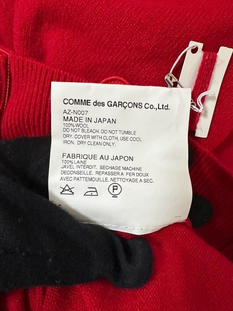 Comme des Garcons Comme Des Garcons Classic Red Heart Wool Cardigan 2505-Next Size S / US 4 / IT 40 - 5 Thumbnail