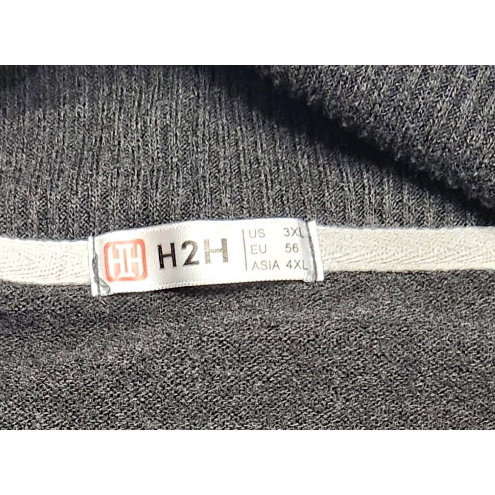 Vintage H2H Sweater Women’s 3XL Black Long Sleeve Cardigan Solid Short Waisted Regular Fit Size XXL / US 16-18 / IT 52-54 - 4 Thumbnail