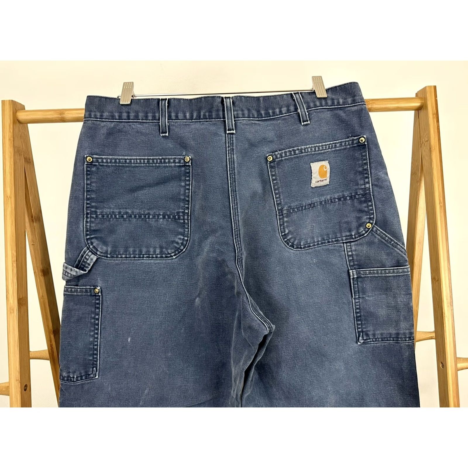 Carhartt VINTAGE Carhartt Double Knee Faded Blue Canvas Workwear Pants 34 x 32 Mens Carpenter Denim/Canvas Style Size US 34 / EU 50 - 3 Thumbnail