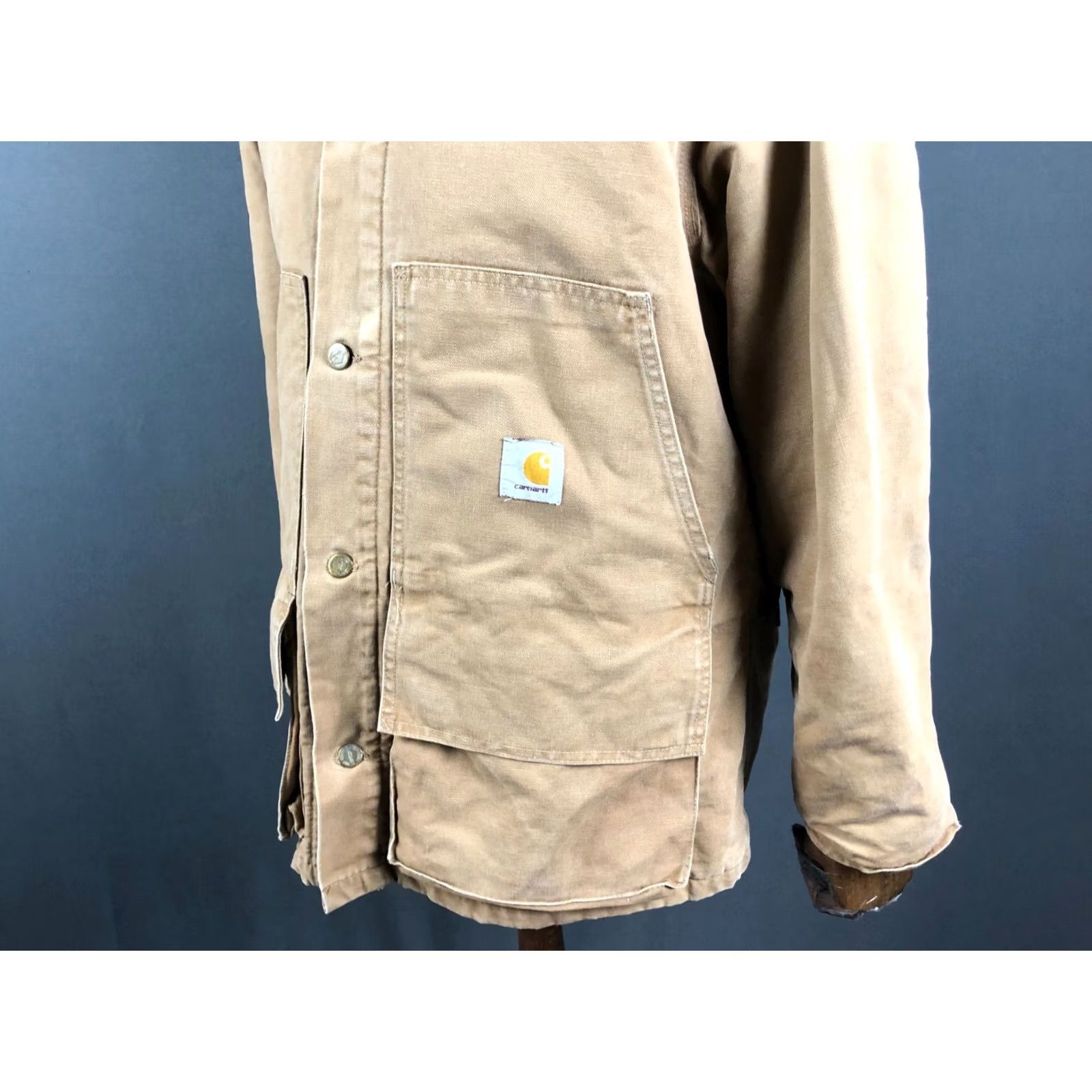 Carhartt Carhartt Jacket Men XL Cotton Yellow Denim Solid Button Pockets Logo Casual Fall Spring Classic Jacket Mens XL Yellow Carhartt Size US XL / EU 56 / 4 - 6 Thumbnail