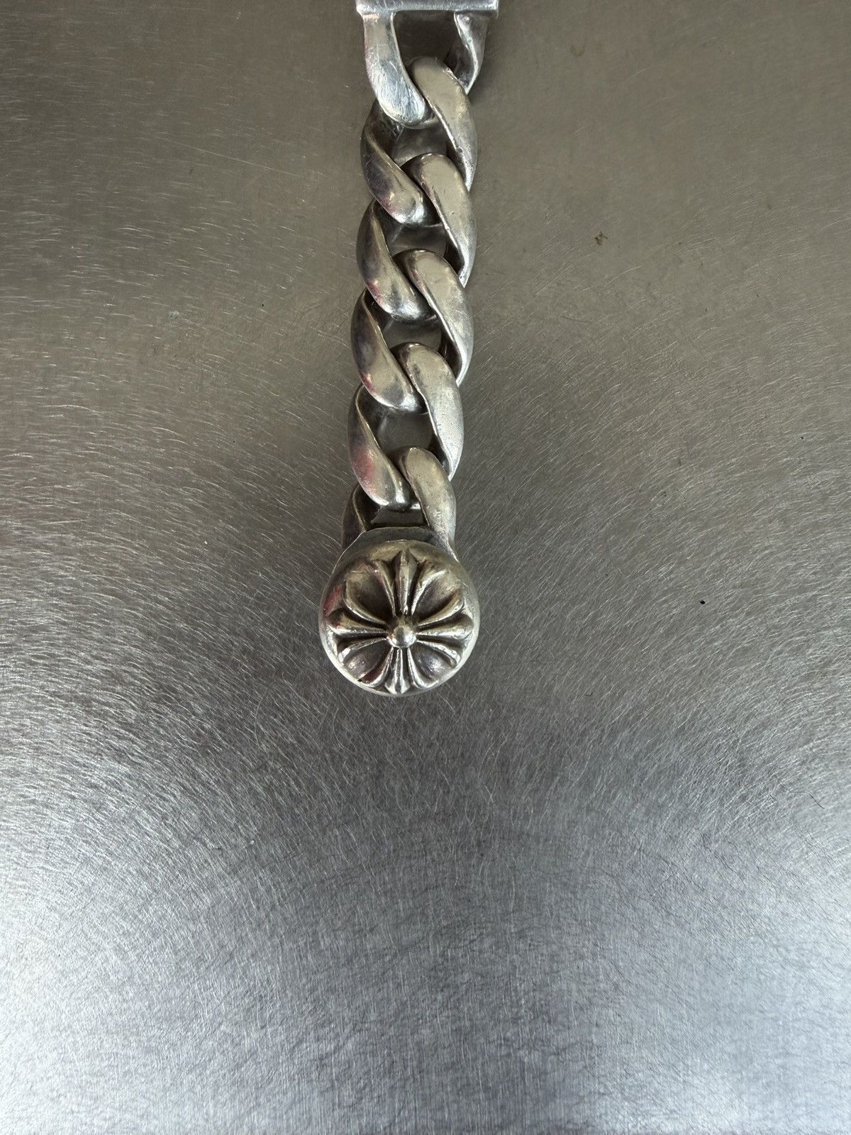 Chrome Hearts Chrome Hearts Floral Cross ID Lobster Claw Bracelet Size ONE SIZE - 5 Thumbnail