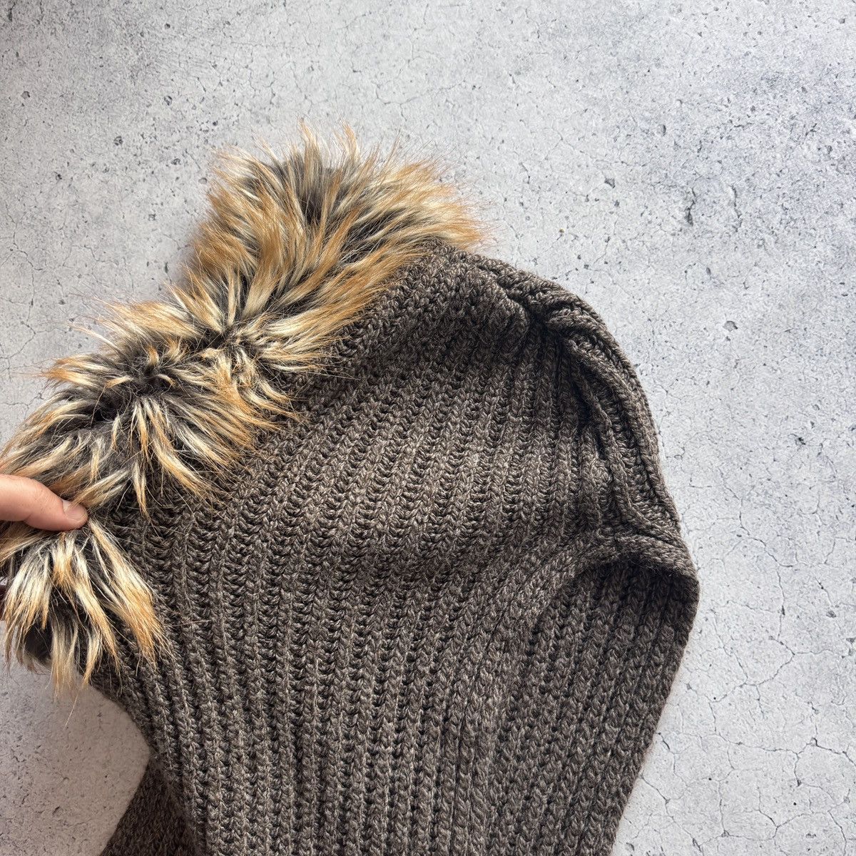 Japanese Brand Hooded Scarf with Faux Fur Trim Vintage Japanese Style Hat Size ONE SIZE - 6 Thumbnail