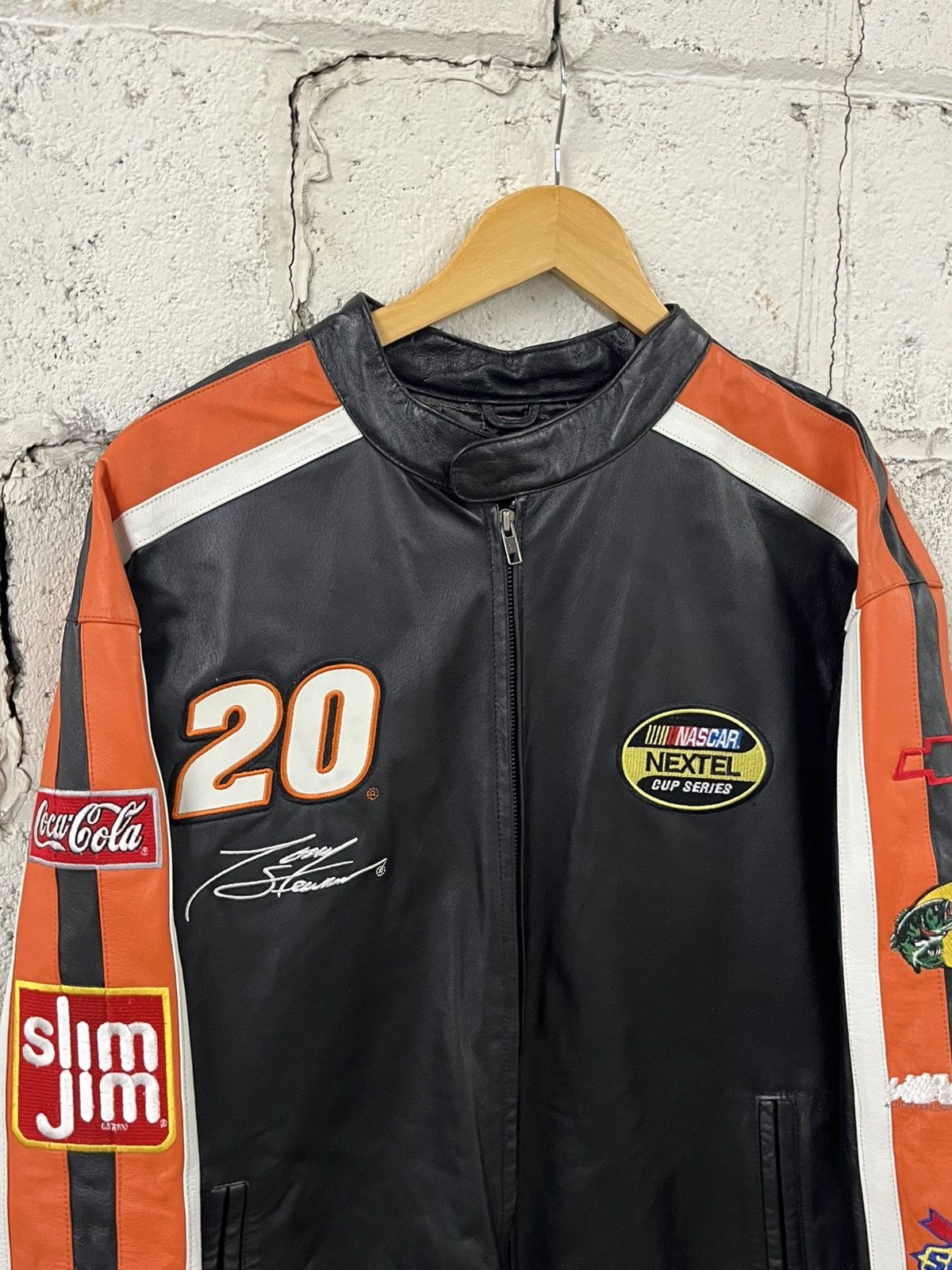 NASCAR Vintage nascar leather jacket streetwear hype rare 90s Size US XL / EU 56 / 4 - 4 Thumbnail