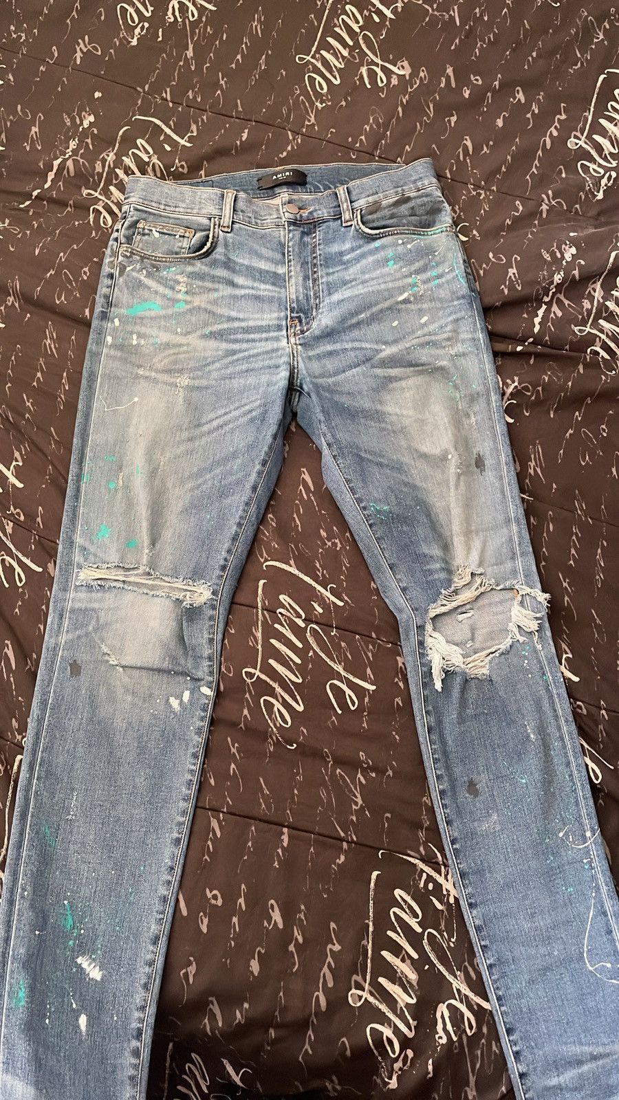 Amiri Amiri Paint Splatter Denim Size US 32 / EU 48 - 1 Thumbnail