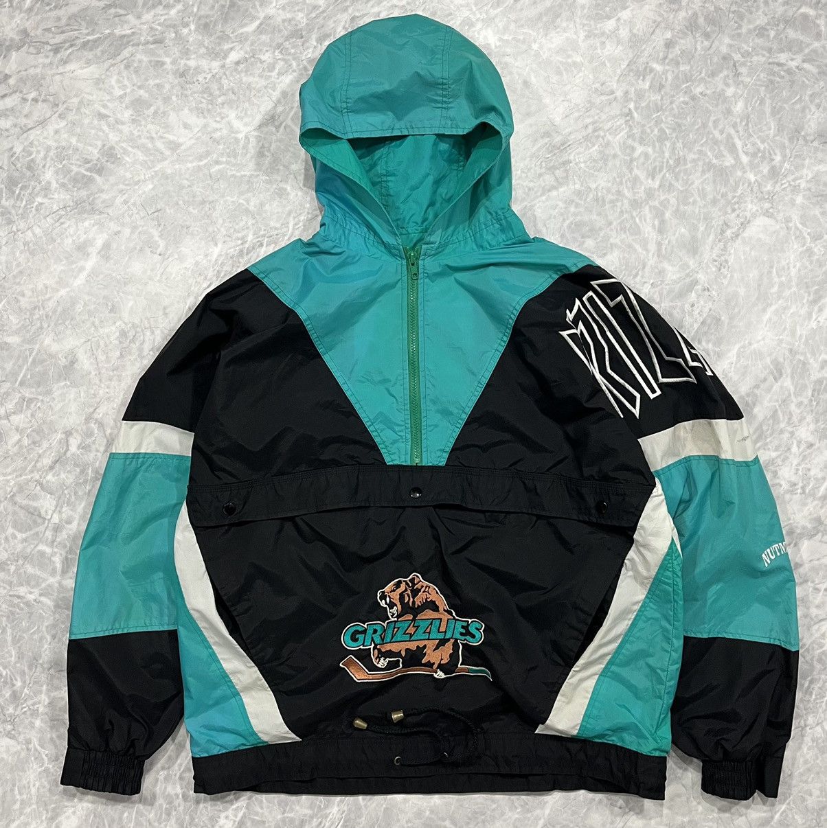 image of VTG 90's Nba Vancouver Grizzlies Nutmeg Pullover Jacket, Men's (Size Large)