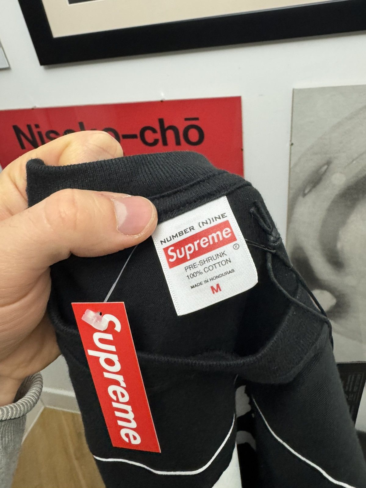 Number (N)ine × Supreme Supreme Number Nine Manson Tee Black Japanese Collab Rare Size US M / EU 48-50 / 2 - 3 Thumbnail