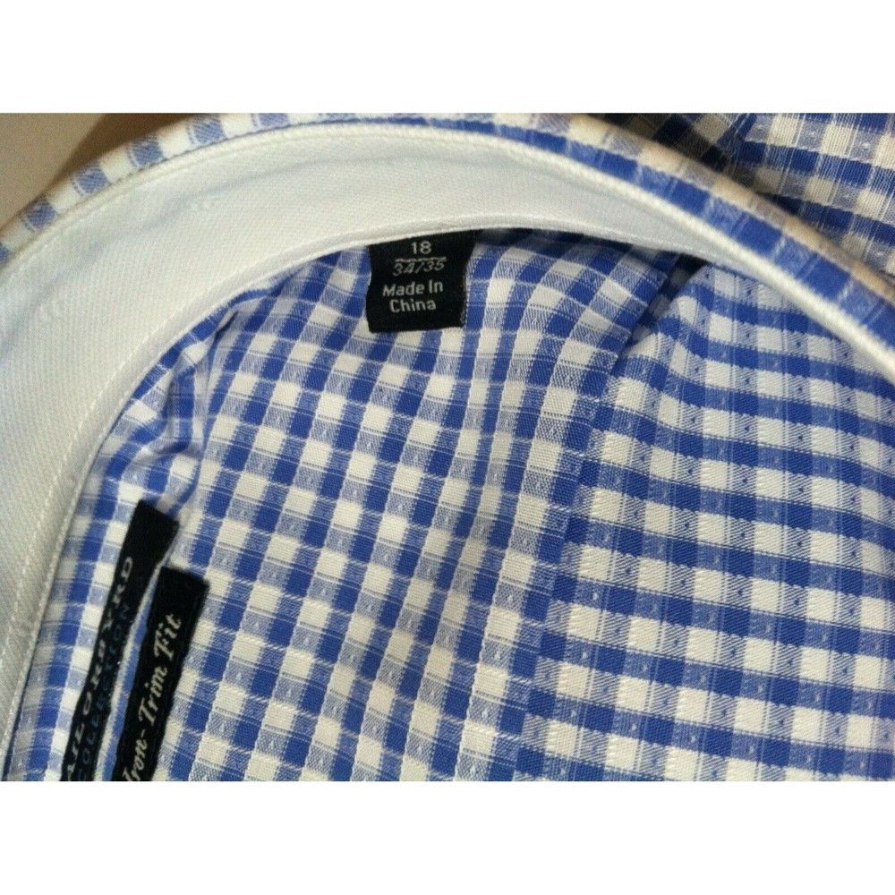 Tailorbyrd TAILORBYRD MENS NEW BLUE 100%COTTON DRESS SHIRT 18/34-35 Size US XXL / EU 58 / 5 - 4 Thumbnail