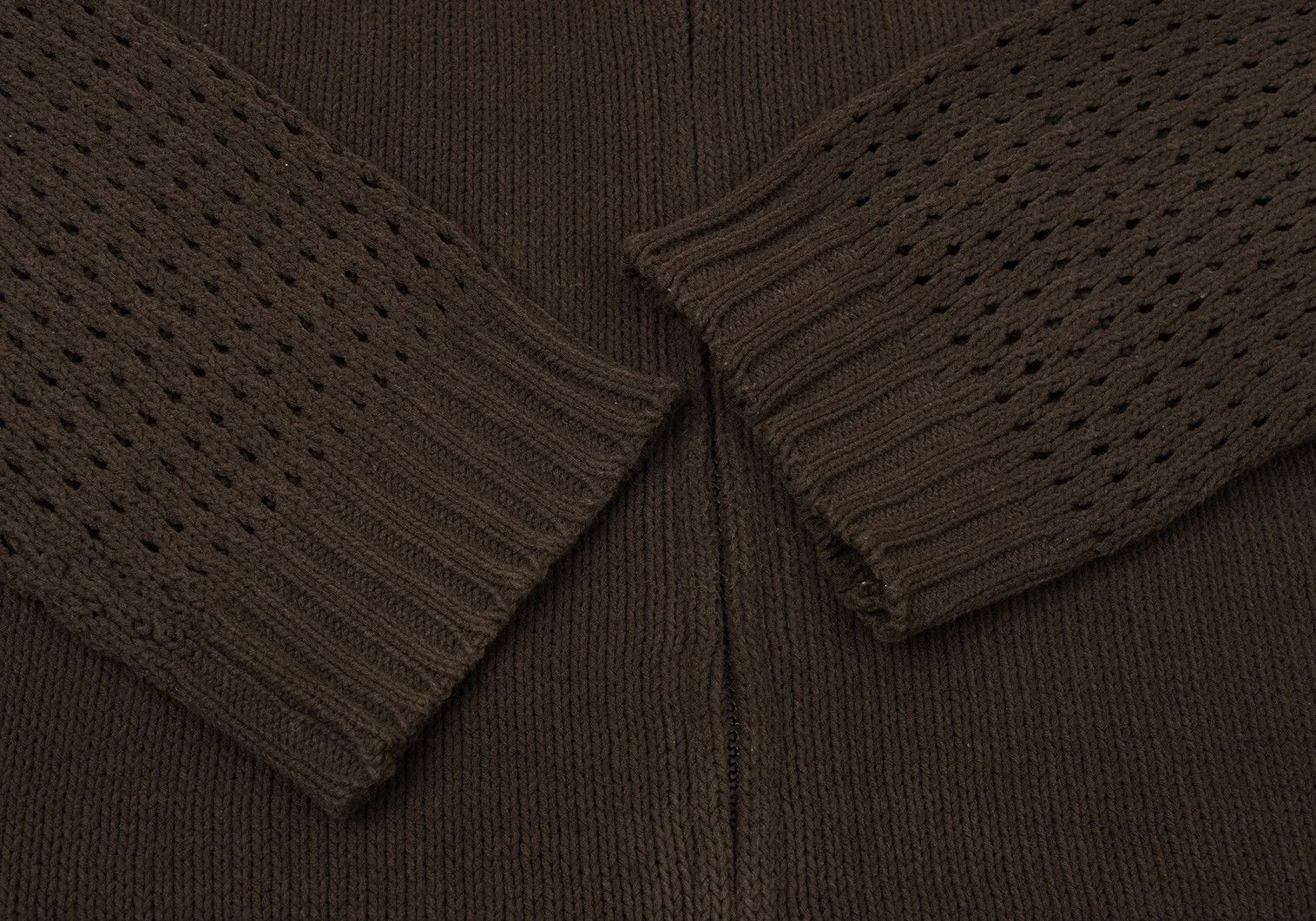 Jean Paul Gaultier Double Zip Knit with Openwork Sleeves in Brown 48 Size US M / EU 48-50 / 2 - 7 Thumbnail