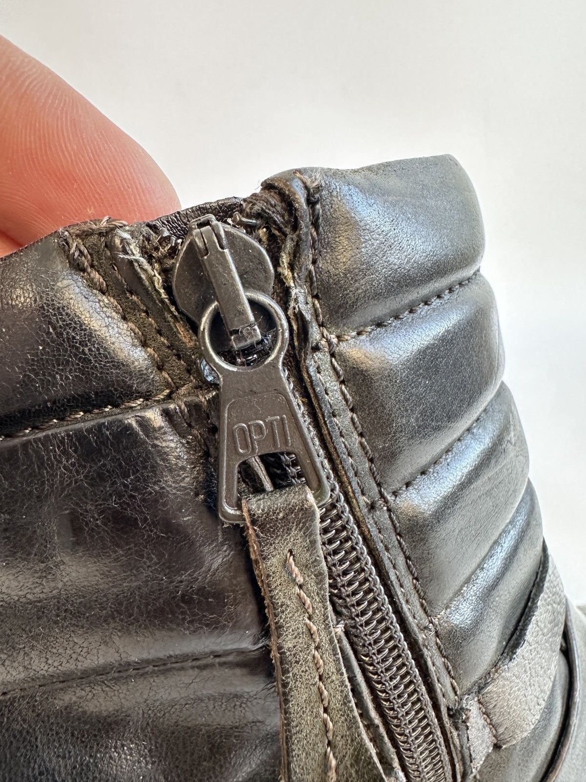Other MJUS Leather Biker Boots 39 Distressed Dark (A.S.98 style) Size US 8.5 / IT 38.5 - 13 Thumbnail
