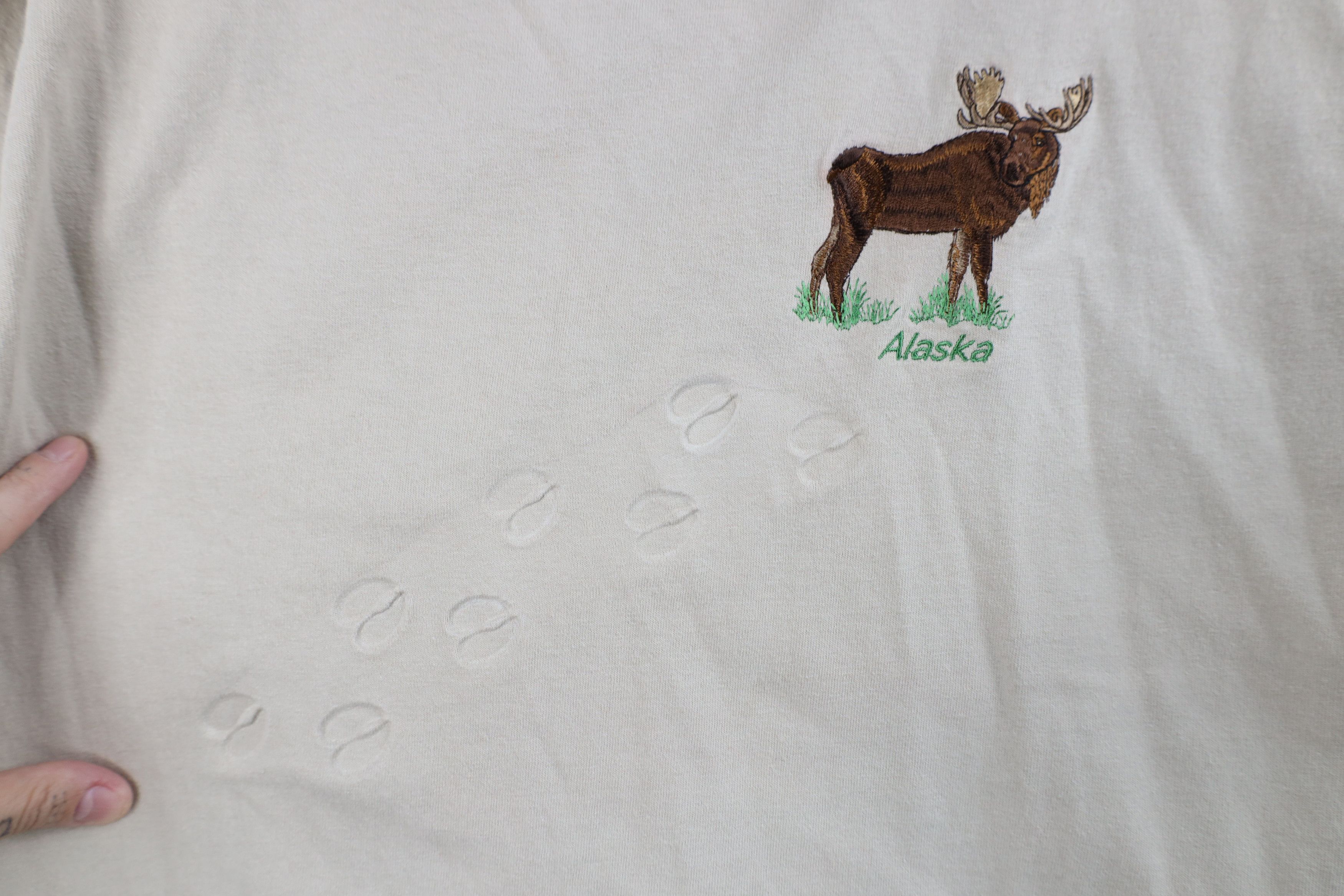 Vintage Vintage 90s Streetwear Alaska Elk Moose Short Sleeve T-Shirt Size US M / EU 48-50 / 2 - 5 Thumbnail