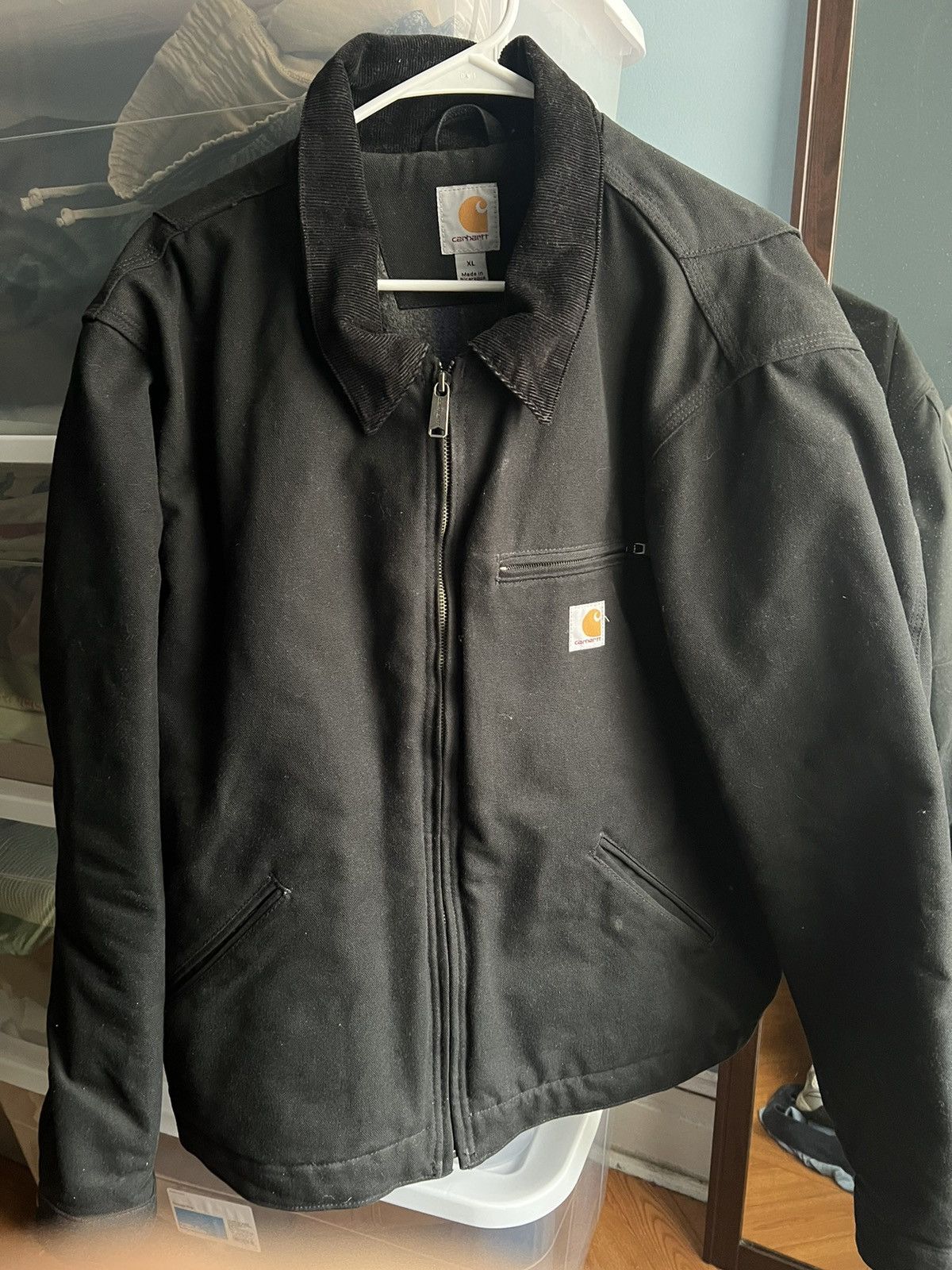 image of Carhartt, Detroit Jacket in Black, Men's (Size XL)