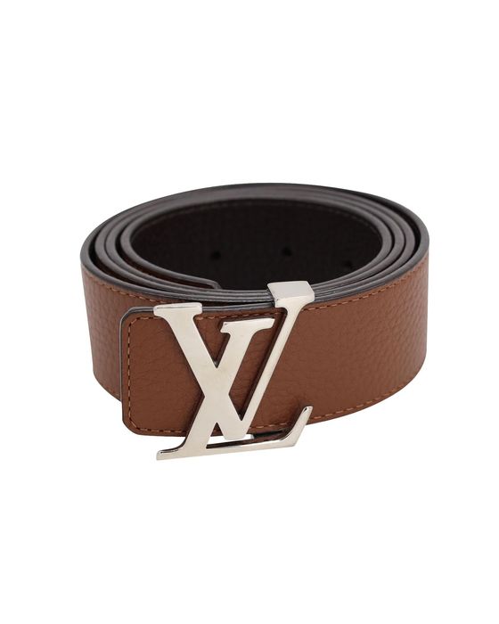 Louis Vuitton Louis Vuitton Damier Ebene 40Mm Lv Initiales Belt In Brown  Leather on SALE