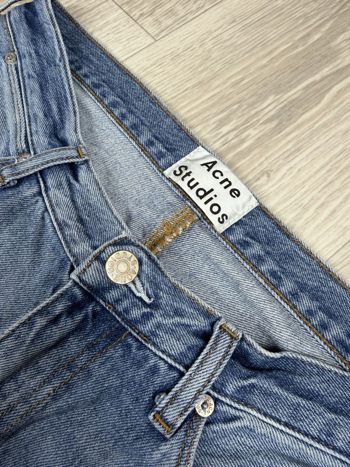 Acne Studios Acne Studios Max LT Vintage Blue Straight Denim Jeans Size US 33 - 4 Thumbnail