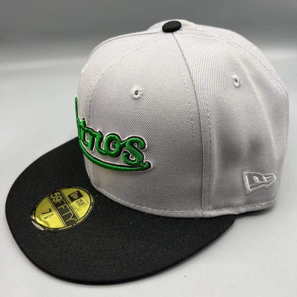 New Era Houston Astros Hat Men 7 5/8 59Fifty New Era MLB Fitted Cap Size ONE SIZE - 4 Thumbnail