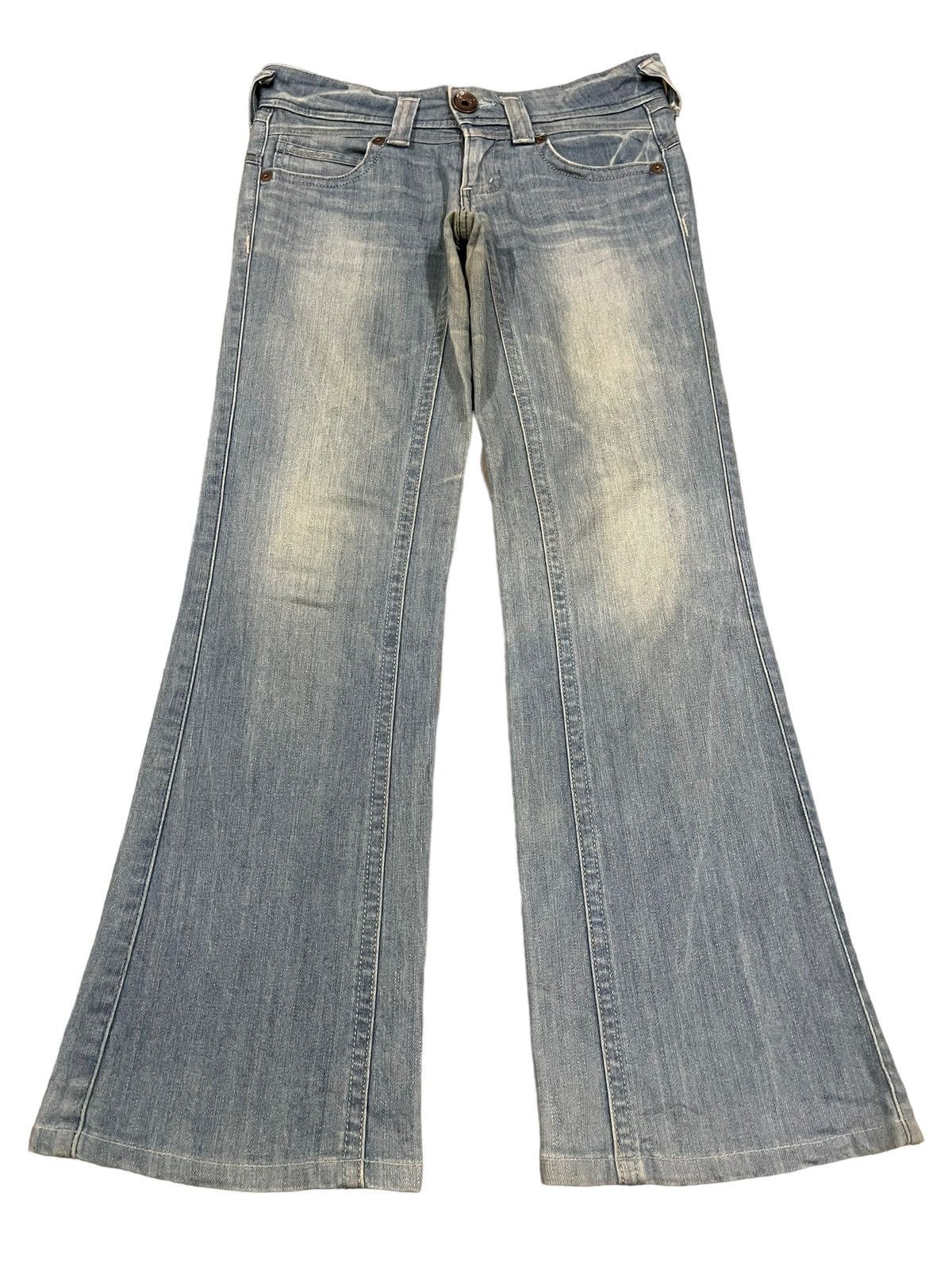 14th Addiction Vintage Japanese Brand Blue Wash Style Flare Jeans Size US 30 / EU 46 - 1 Thumbnail