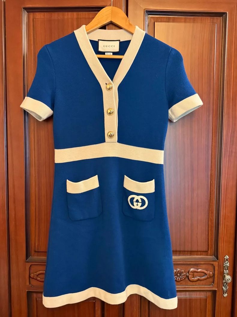 Gucci Gucci Blue knitted dress 2504-Nextarrow Size XS / US 0-2 / IT 36-38 - 1 Thumbnail