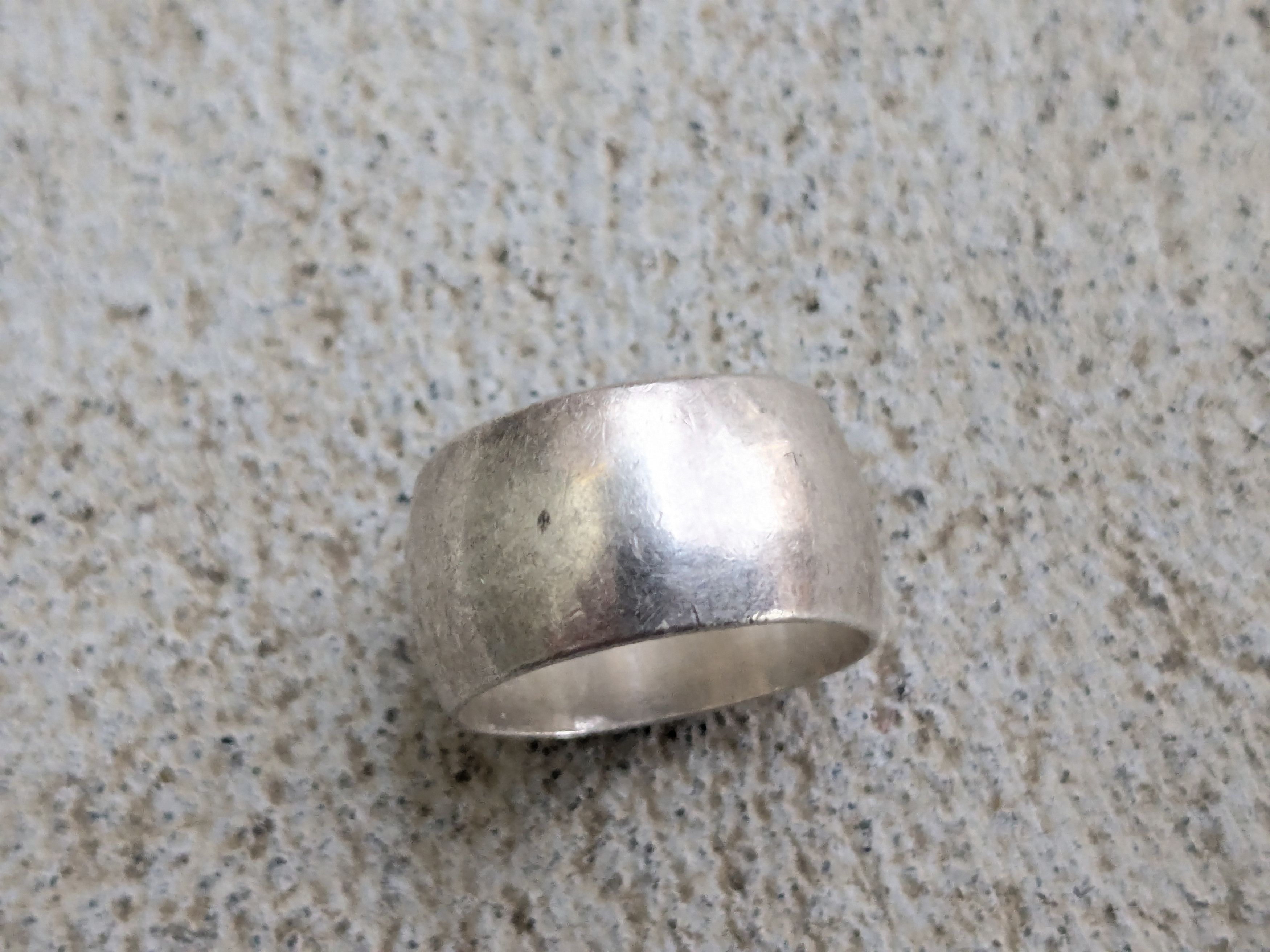 Jewelry Vintage Sterling Silver Ring Cigar Band 7.75 Size ONE SIZE - 6 Thumbnail