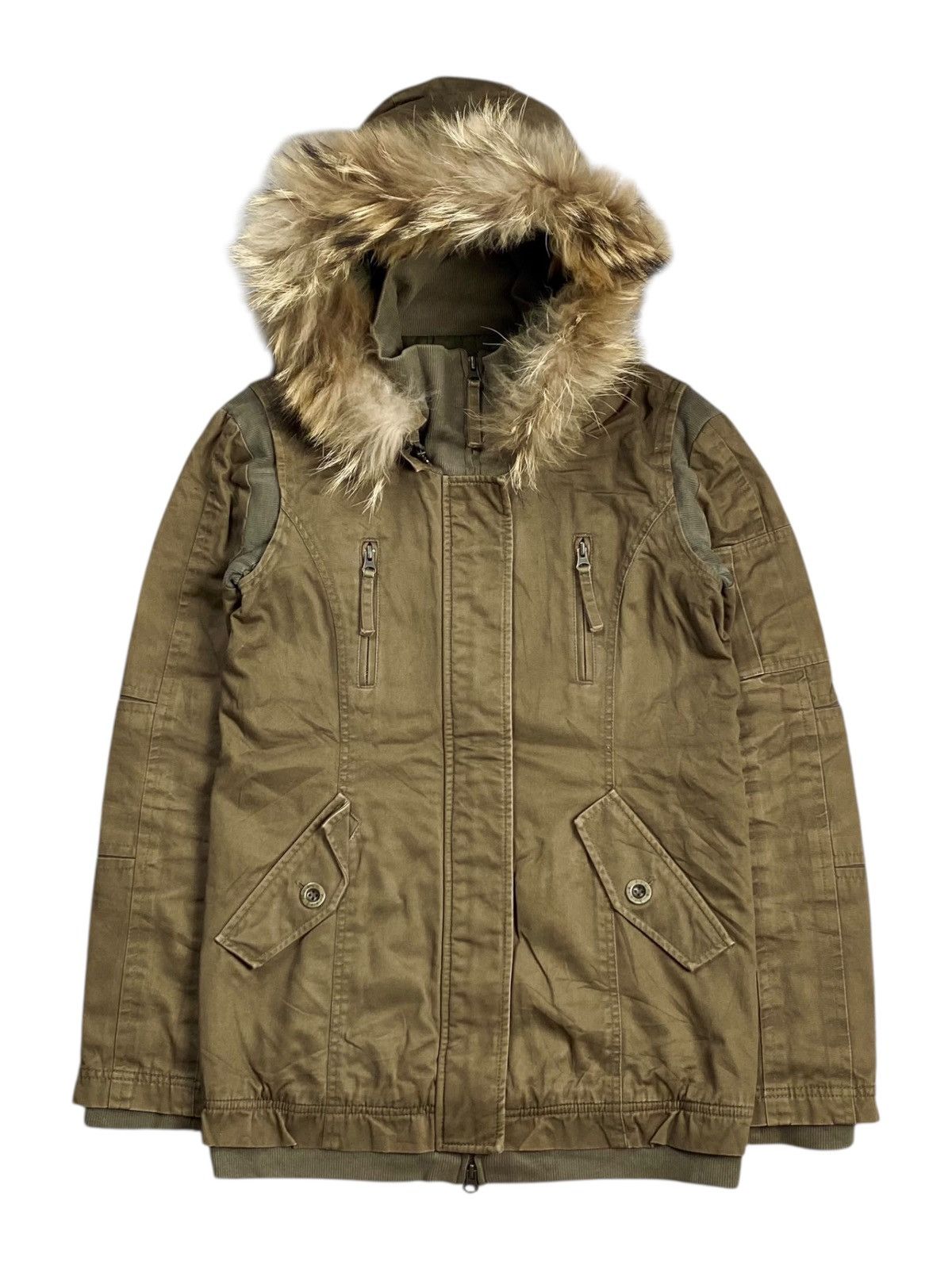 Le Grande Bleu (L.G.B.) 2000s Brush - Apocalypse Style Fur Hoodie Jacket Size US M / EU 48-50 / 2 - 1 Thumbnail