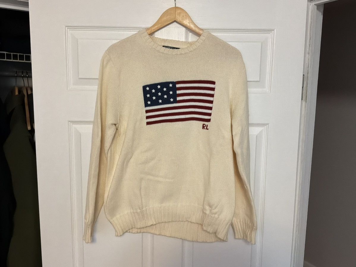 Ralph Lauren U.S.A. Flag polo sweater Size US L / EU 52-54 / 3 - 1 Thumbnail