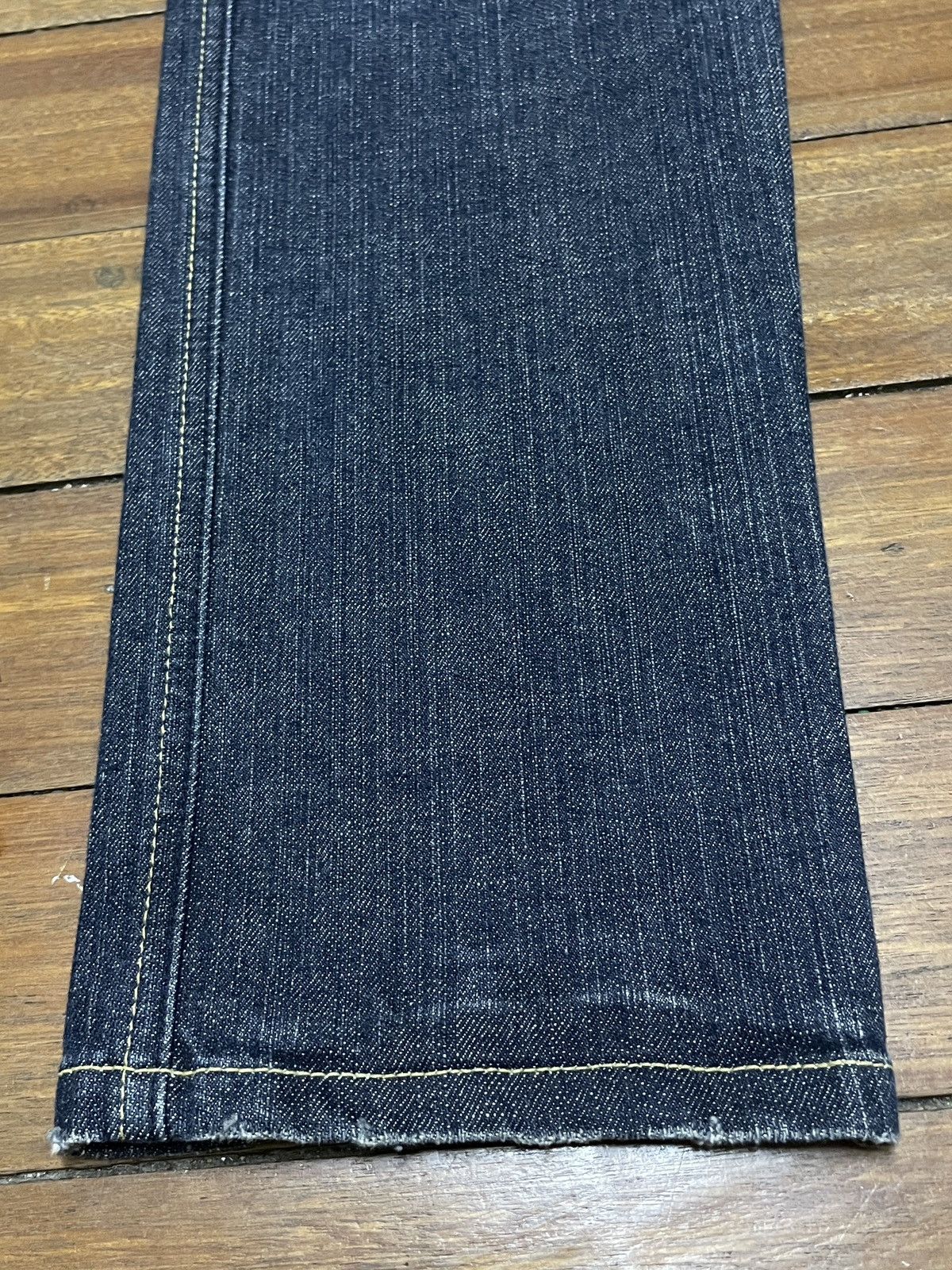Le Grande Bleu (L.G.B.) Rare Design Vintage Japanese Brand Tip Top Jeans 1990s Size US 31 - 5 Thumbnail