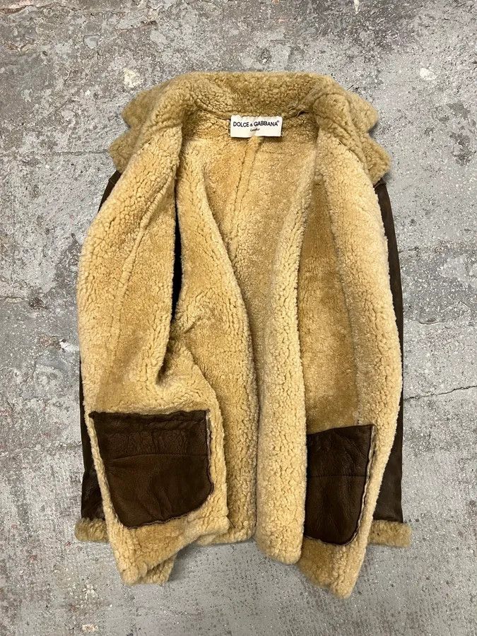 Dolce & Gabbana AW1994 Dolce & Gabbana Brown Shearling Leather Jacket Size US S / EU 44-46 / 1 - 7 Thumbnail