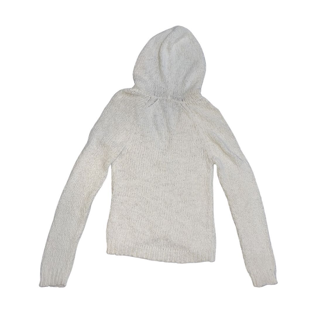 American Eagle Outfitters Chunky Open Knit Pullover Hooded Sweater SZ L Y2K 90s Size L / US 10 / IT 46 - 2 Thumbnail