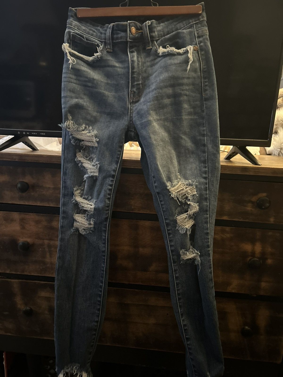 Judy Blue Blue ripped skinny jeans Size 25" / US 0 / IT 36 - 1 Thumbnail