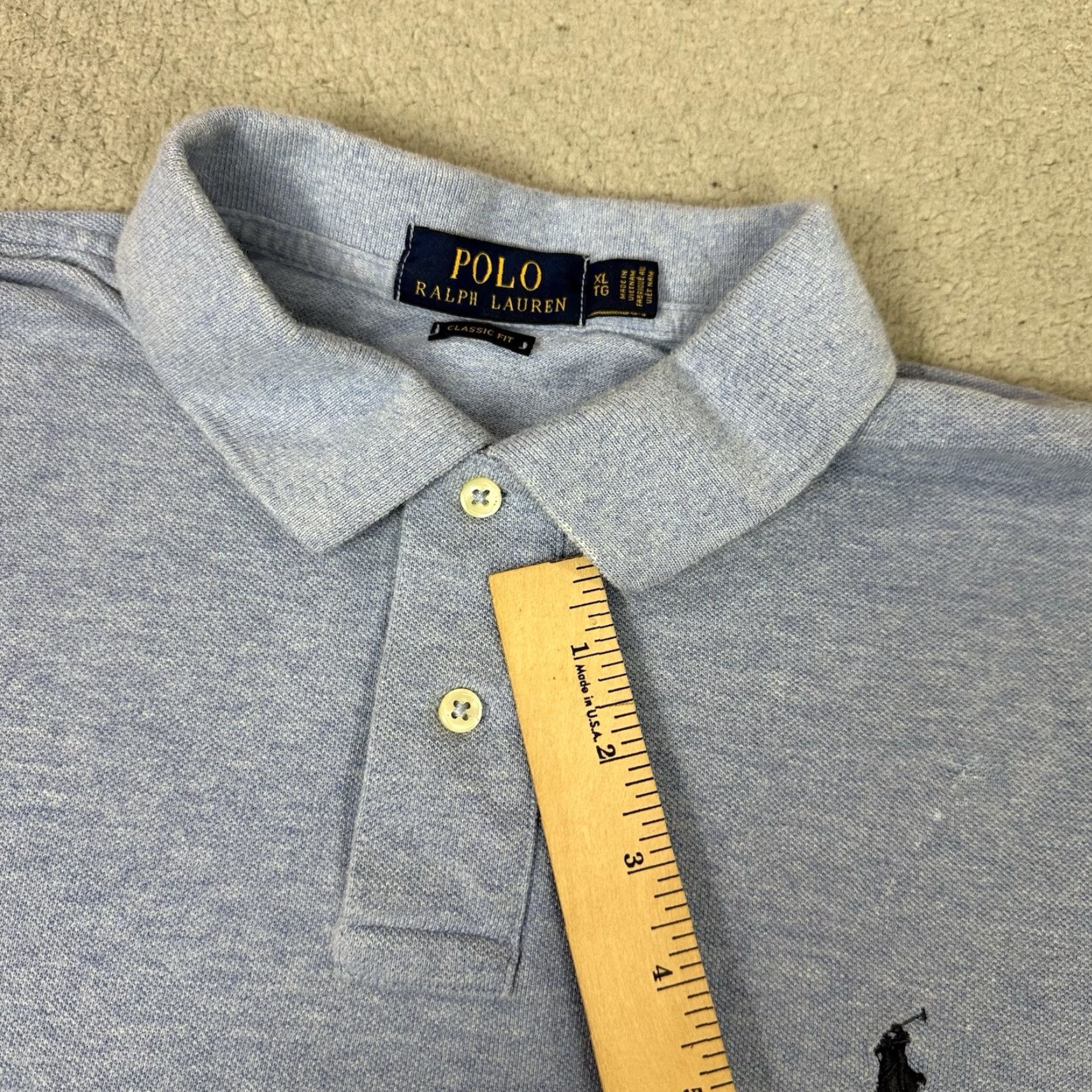 Polo Ralph Lauren VINTAGE Polo Ralph Lauren Polo Shirt XL Blue Logo Classic Mens Regular Short Sleeve Collared 100% Cotton Size US XL / EU 56 / 4 - 6 Thumbnail