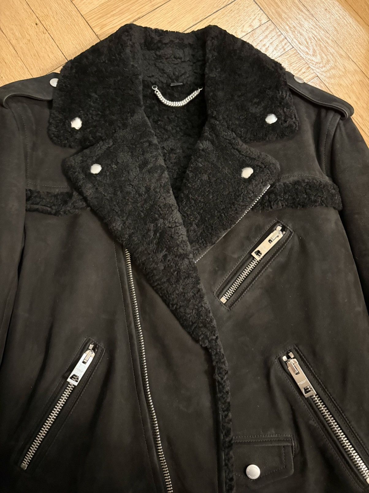 Burberry Prorsum Burberry Prorsum Shearling Biker Size US M / EU 48-50 / 2 - 5 Thumbnail