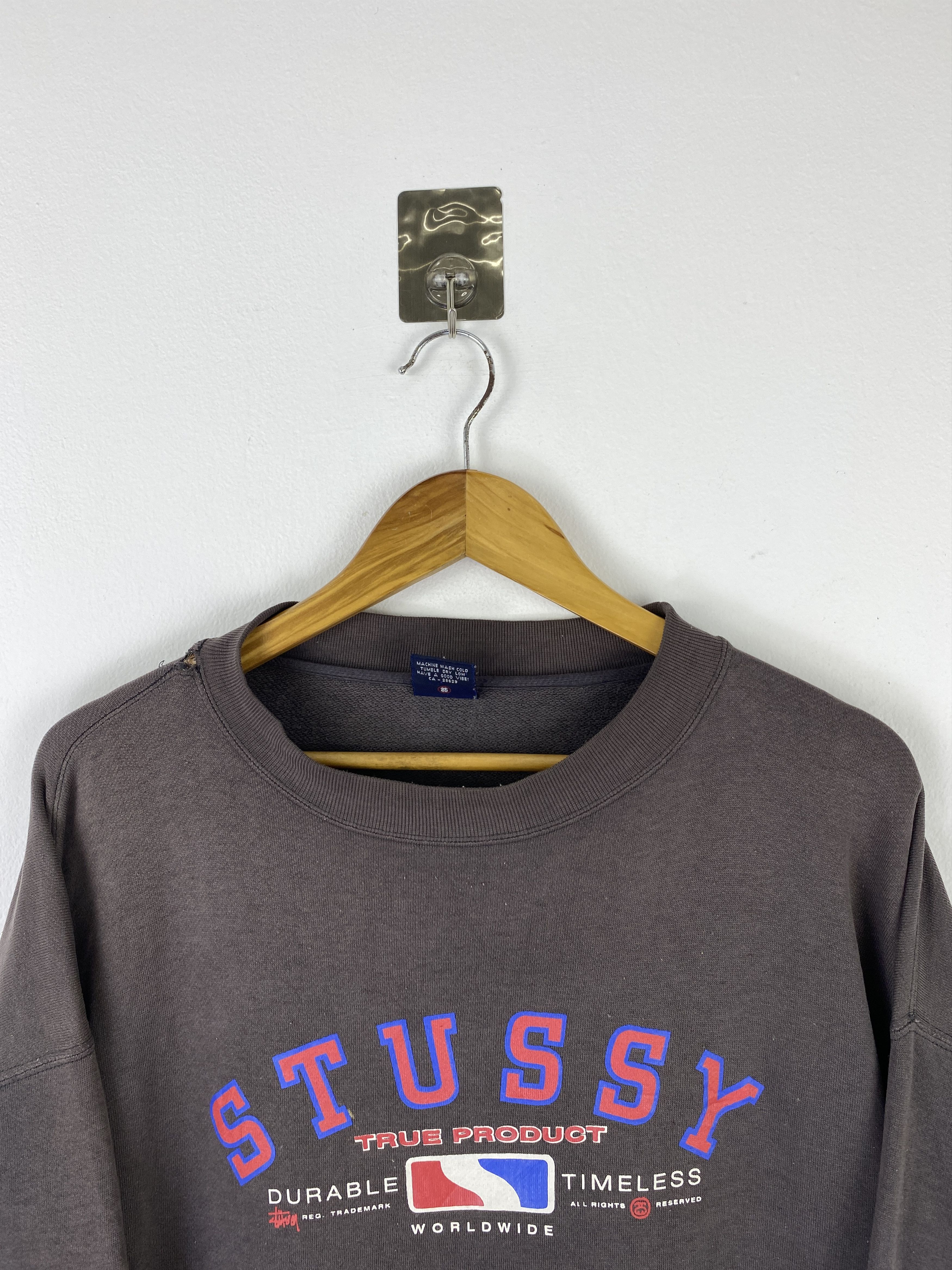 Stussy Vintage 90s Stussy Wording Faded Sweatshirt SH0501 Size US L / EU 52-54 / 3 - 2 Thumbnail