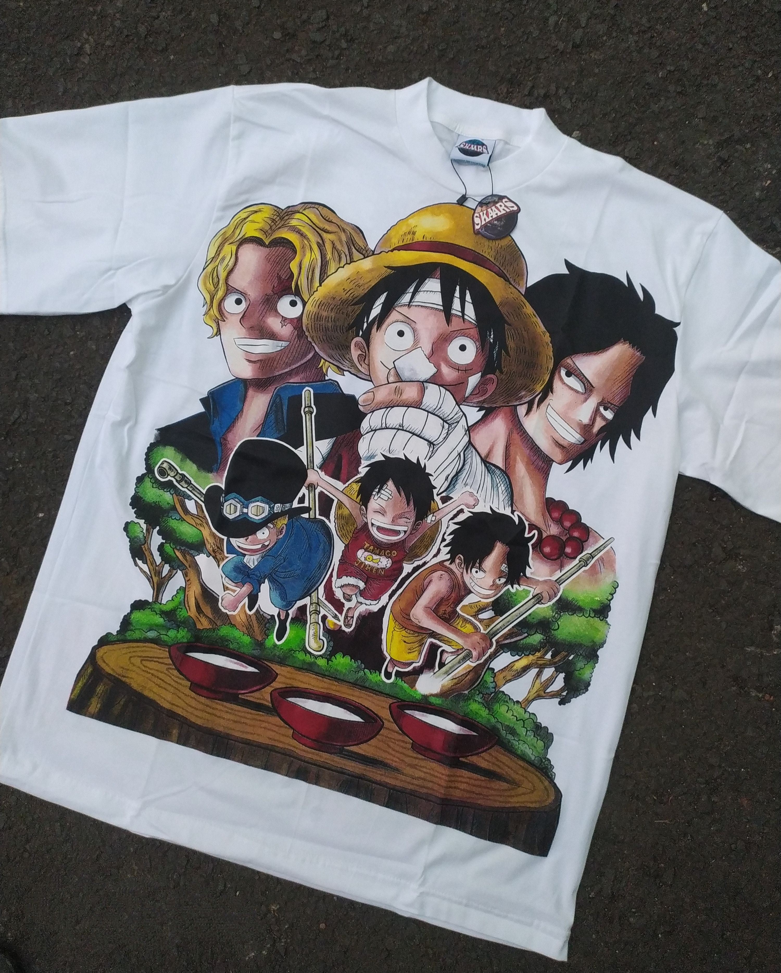 image of Anima x One Piece Modern Bootleg One Piece Asl By Skaars in White, Men's (Size XL)