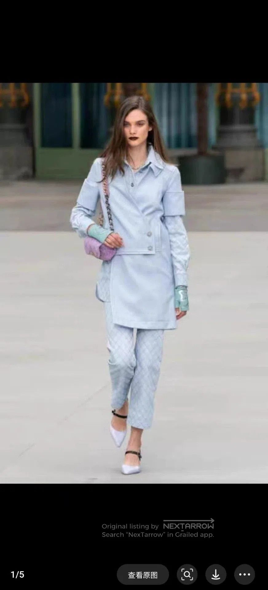 Chanel Chanel Crystal Button Blue Coat. Size US XS / EU 42 / 0 - 8 Thumbnail