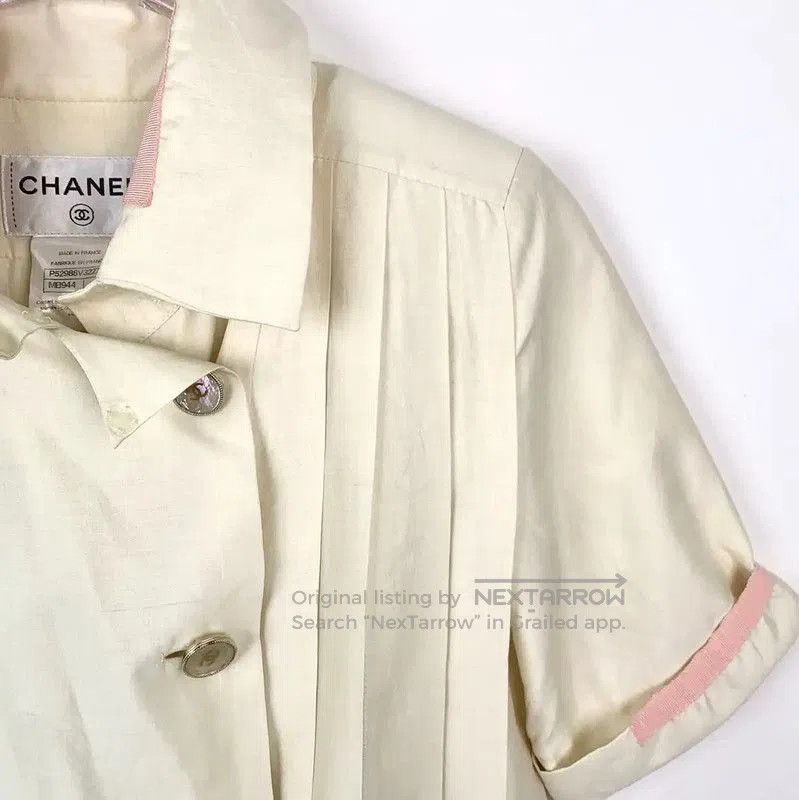 Chanel Chanel Beige Cotton Women's Dress . Size XXS / US 00 / IT 34 - 3 Thumbnail