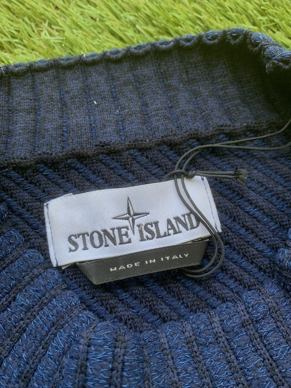 Stone Island Stone Island Logo Appliqued Knitted Cotton Sweater Size US M / EU 48-50 / 2 - 5 Thumbnail