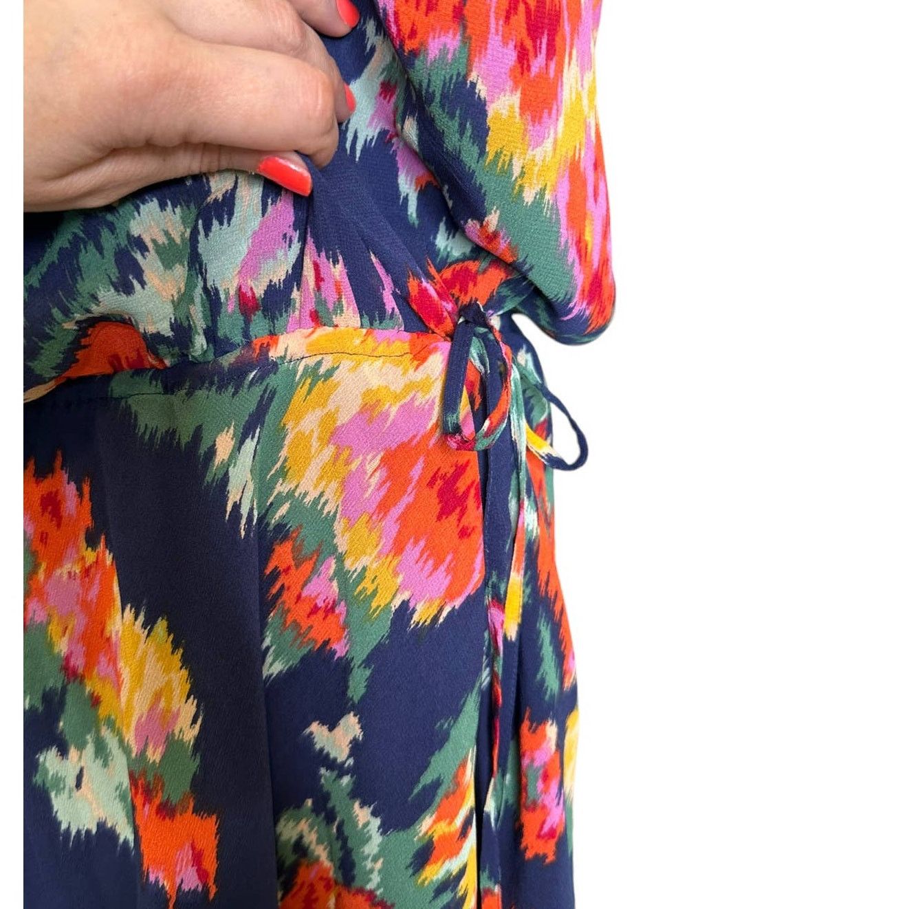 Joie Joie Makana blue floral lined dress size Large Size L / US 10 / IT 46 - 6 Thumbnail
