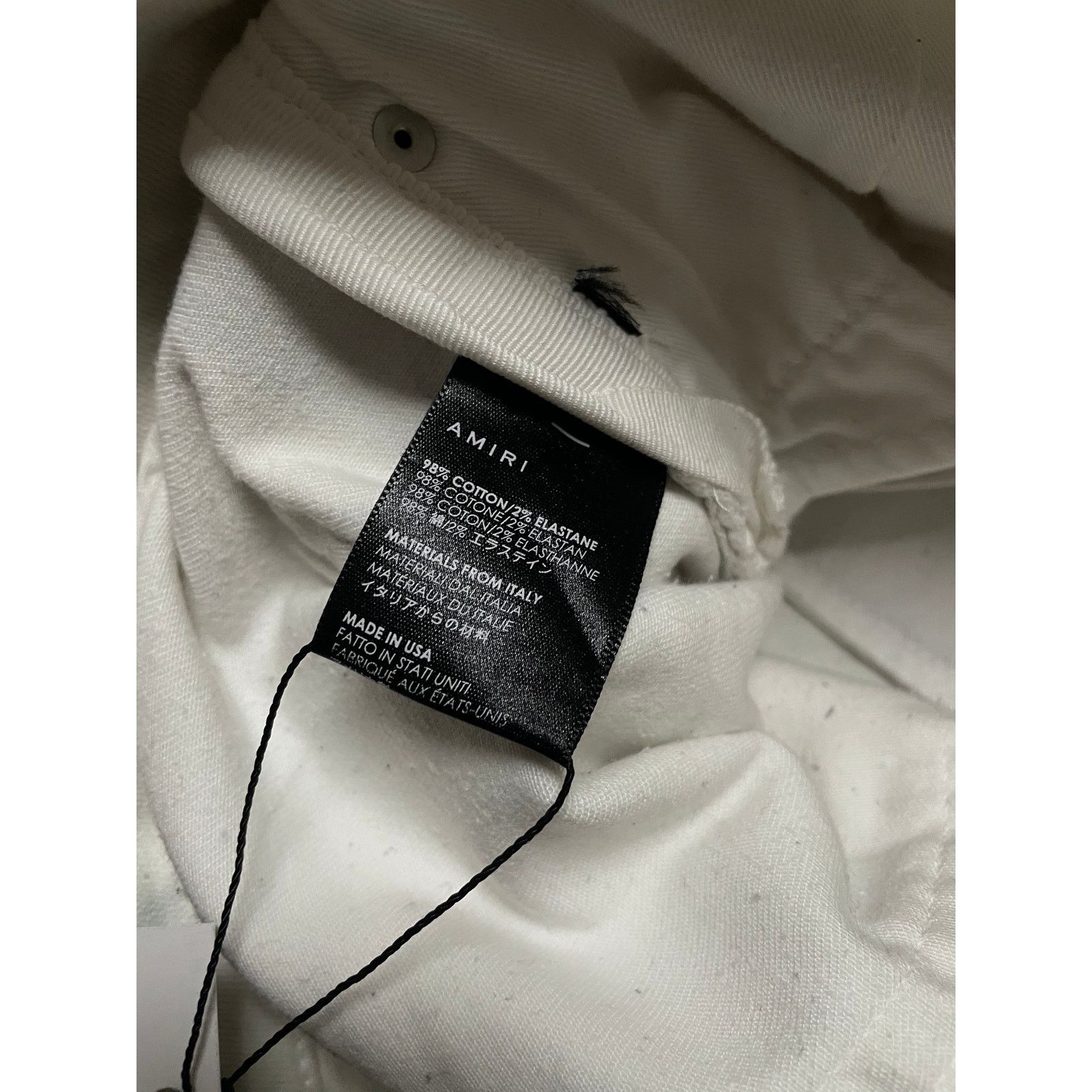 Amiri Amiri Jeans White Black Stripe Used 31 Size US 31 - 5 Thumbnail