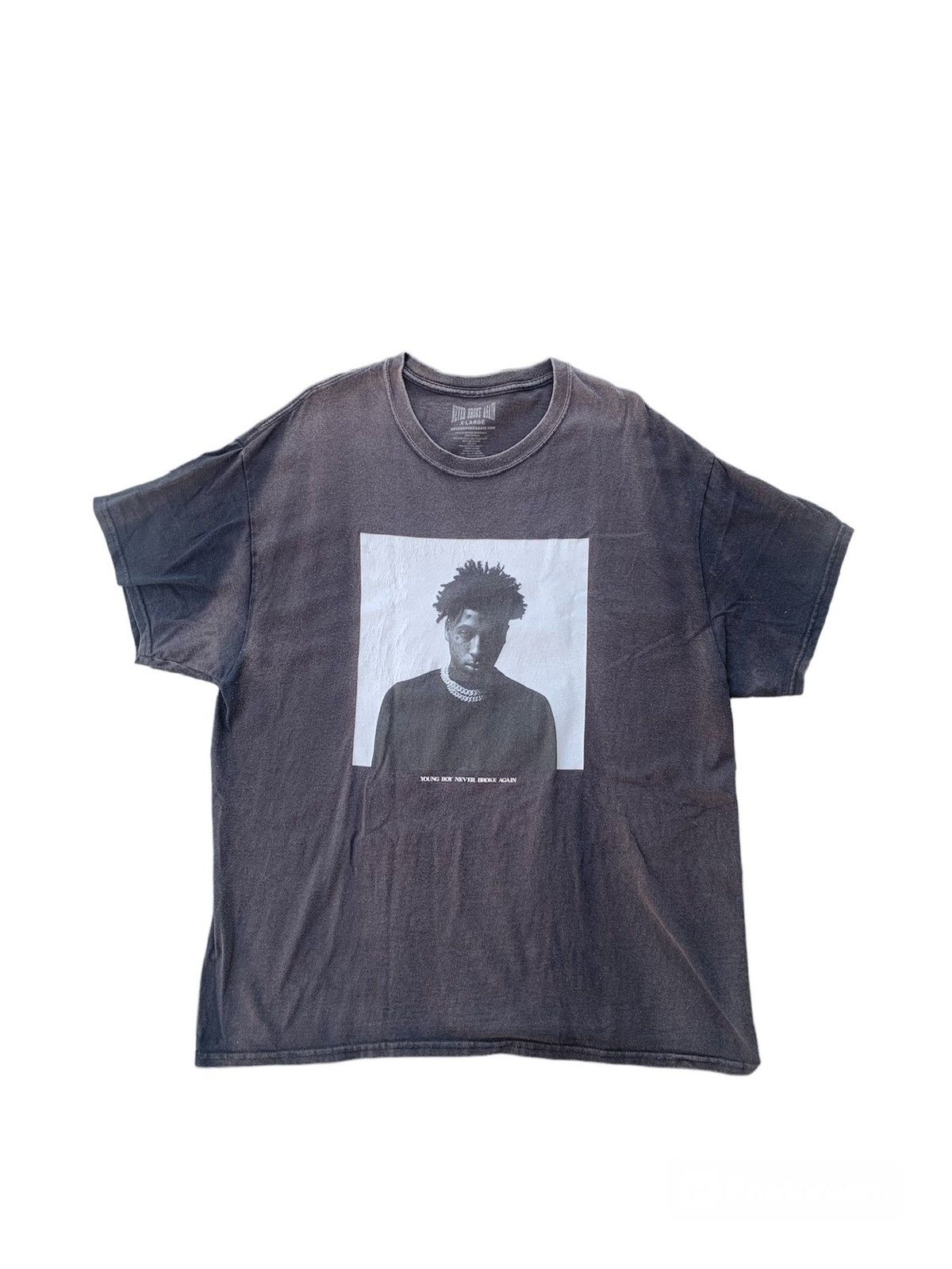 Rap Tees Thrashed Faded Young Boy Never Broke Again Rap Tshirt Size US XL / EU 56 / 4 - 1 Thumbnail