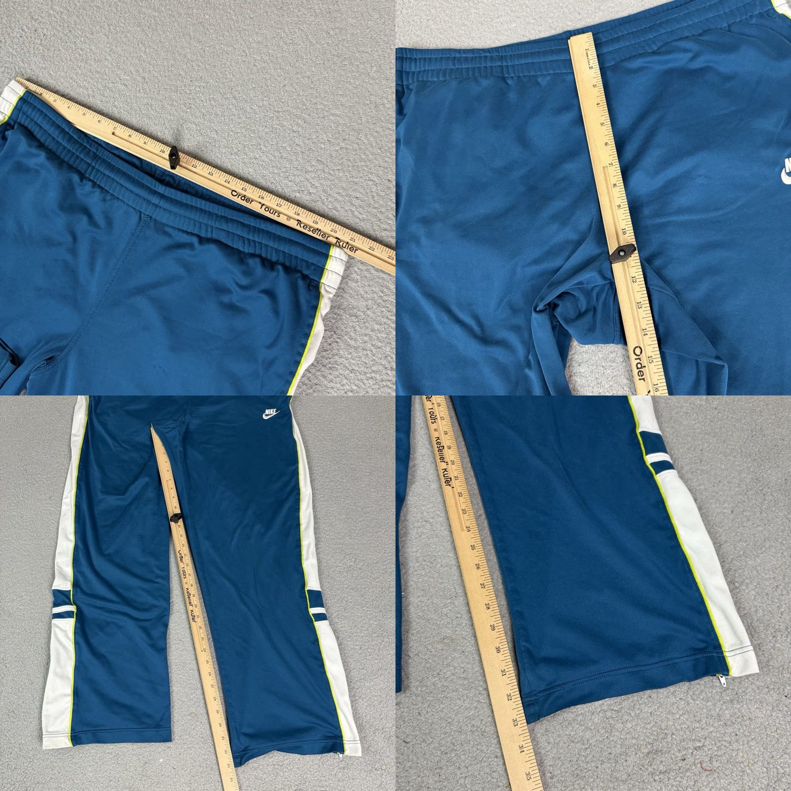 Nike VINTAGE Nike Track Pants Mens 2XL Blue Y2K Sweatpants Baggy 90s Wide Casual Rare Size US 39 - 9 Thumbnail